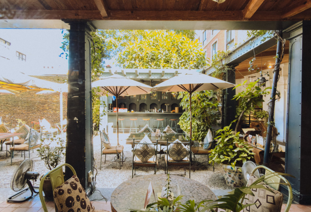 Innenhof Hotel Nepali Ghar